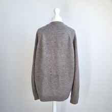 Load image into Gallery viewer, ARKET Wool Alpaca Cardigan Small Grey Oversized Button Front Chunky Knit Pocket
