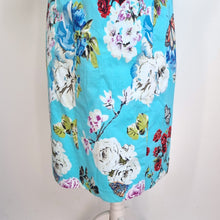Load image into Gallery viewer, Pomodoro Outfit Dress Jacket Turquoise Floral Cotton Mother Bride Occasion 16
