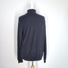 Load image into Gallery viewer, Woolovers Rollneck Jumper Black Large Silk Cotton Blend Turtleneck Fine Knit
