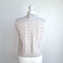 Load image into Gallery viewer, M&amp;S Sweater Vest Per Una Jumper Cream Cotton Wool Sleeveless Knit Beige Medium
