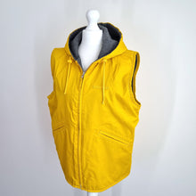 Load image into Gallery viewer, Next Gilet Sleeveless Raincoat Yellow Small Women Hooded Fleece Lined Waistcoat
