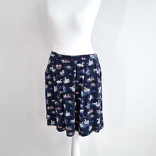 Load image into Gallery viewer, Cath Kidston Skirt Swans Print Navy Blue Pockets Shirt Mini Skater Jersey Small
