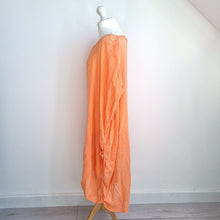 Load image into Gallery viewer, Join Clothes Kaftan Dress Orange Cotton Oversized One Size Beach Coverup Lagen
