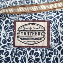 Load image into Gallery viewer, Mantaray Mens Shirt Floral Print XXL Navy Blue White Casual Hawaiian Long Sleeve
