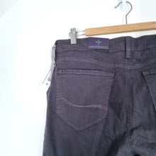 Load image into Gallery viewer, NYDJ Slim Straight Jeans UK20 NEW Dark Grey Velvet Lift Tuck Slimming High Rise
