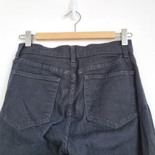 Load image into Gallery viewer, NYDJ Jeans Black Straight Leg Slimming Stretch Mid Rise Pockets UK10 US6 Petite
