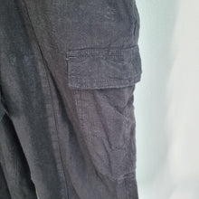 Load image into Gallery viewer, Next Black Boiler Suit Linen Blend UK 12 Cargo Utility Jumpsuit Belted Casual
