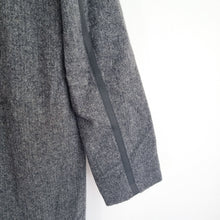 Load image into Gallery viewer, River Island Grey Wool Blend Hooded Parka Coat Men Small Winter Jacket Duffle
