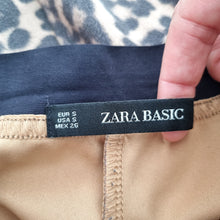 Load image into Gallery viewer, Zara Leopard Print Leggings Small Brown Black Animal Stretch Skinny Trousers

