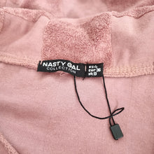 Load image into Gallery viewer, Nasty Gal Co-Ord Set Pink Towelling Shirt UK 8 Shorts UK 10 Loungewear Summer
