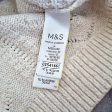 Load image into Gallery viewer, M&amp;S Sweater Vest Per Una Jumper Cream Cotton Wool Sleeveless Knit Beige Medium
