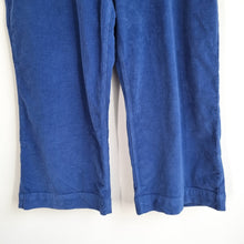 Load image into Gallery viewer, Oliver Bonas Corduroy Trousers 18 20 NEW Wide Leg Cropped Pockets Blue RRP £65
