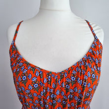 Load image into Gallery viewer, Boden Orange Floral Sundress UK 16 R Strappy Belted Summer Dress Beach Viscose
