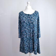 Load image into Gallery viewer, Fat Face Teal Dress UK 18 Pockets Casual Jersey Cotton Blend Skater Long Sleeves

