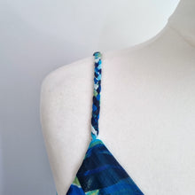Load image into Gallery viewer, Per Una Maxi Dress 18 M&amp;S Strappy Turquoise Blue Chiffon Lined Handkerchief
