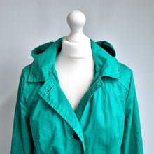 Load image into Gallery viewer, Per Una Stormwear Coat Rain Jacket M&amp;S Jade Green Lined Waterproof Hooded 10
