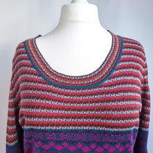 Load image into Gallery viewer, Joe Browns Fairisle Dress UK 18 Jumper Knitted A Line Long Sleeves Casual Work

