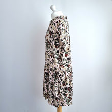 Load image into Gallery viewer, Hush Dress Camouflage Print Skater Tunic Khaki Green Casual Viscose Shirt 14
