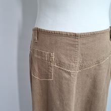 Load image into Gallery viewer, Per Una Midi Skirt 18 NEW M&amp;S Beige Stretch Maxi A Line Pocket Western Denim

