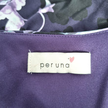 Load image into Gallery viewer, M&amp;S Per Una Jumpsuit Belted UK 20 Purple Floral Print Pockets Slit Short Sleeve
