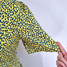 Load image into Gallery viewer, Next Beachwear Wrap Dress Yellow UK 16 Midi Ruffle Hem Short Sleeves Print Work
