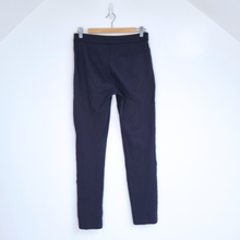 Load image into Gallery viewer, Jaeger Cigarette Trousers Navy Blue UK 10 Stretch Slim Fit Work Mid Rise Office

