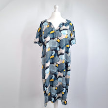 Load image into Gallery viewer, Seasalt Cornwall Midi Dress Linen Blend Tunic Field Walk Shift Blue Print 18
