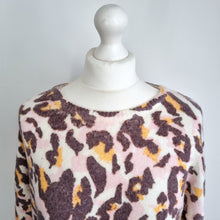 Load image into Gallery viewer, Oliver Bonas Jumper Dress UK 10  Leopard Print Knit Animal Mini Tunic Casual
