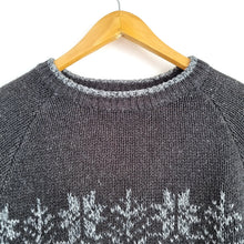 Load image into Gallery viewer, Next Fair Isle Jumper Men’s Large Grey Nordic Pattern Wool Blend Winter Knit
