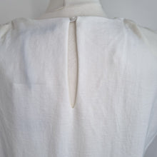 Load image into Gallery viewer, Zara White Mini Dress NEW Grecian Shoulders Pads Tunic Sleeveless Medium Lined

