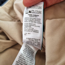 Load image into Gallery viewer, M&amp;S Beige Trousers Straight Leg UK 16 Tailored Smart Casual Chino Neutral Cotton
