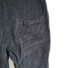 Load image into Gallery viewer, Lucy &amp; Yak Corduroy Dungarees XS Black Organic Cotton Overalls Stretch Jumpsuit
