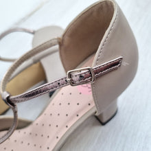 Load image into Gallery viewer, Lindy Bop Shoes T-Bar Heels UK 6 EU 39 Beige Classic Court Retro Party 50s Strap
