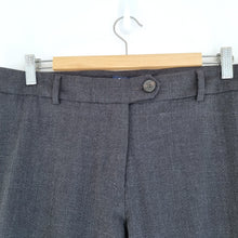 Load image into Gallery viewer, Aquascutum Trousers Wool Slim Fit Grey Checked Tweed Stretch Dress Pants Work 14
