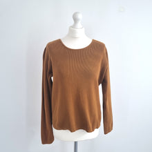 Load image into Gallery viewer, Peruvian Connection Jumper Tan Brown Ribbed Knit Cotton Top Sweater Large
