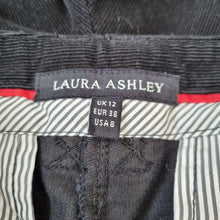 Load image into Gallery viewer, Laura Ashley Corduroy Trousers Black Flared Jeans Bootcut 100% Cotton Work 12
