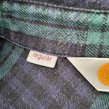 Load image into Gallery viewer, Carhartt Men&#39;s Check Shirt Bell Plaid Thick 100% Cotton Navy Long Sleeves Medium
