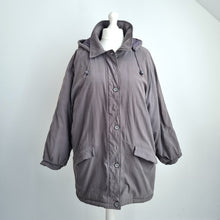 Load image into Gallery viewer, Holmewood Padded Puffer Coat UK 20 Grey Removable Hood Winter Jacket Parka Plus
