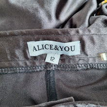 Load image into Gallery viewer, Alice &amp; You Disco Pants Leggings Trousers UK 12 Skinny Stretch High Rise Grey
