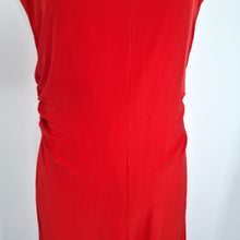 Load image into Gallery viewer, Jigsaw Maxi Dress Red 100% Silk Ruched Occasion Evening Lined  Wedding Guest 14
