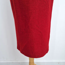Load image into Gallery viewer, M&amp;S Collection Pencil Skirt Red Wool Blend UK 10 Knee Length Smart Work Russet
