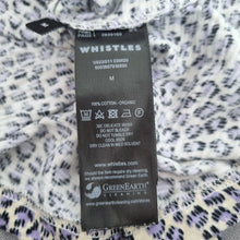 Load image into Gallery viewer, Whistles T-shirt Leopard Print Lilac Medium 100% Cotton Top Animal Short Sleeve

