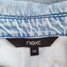 Load image into Gallery viewer, Next Denim Shirt Tunic XXL Light Blue Wash Longline Pearl Snap 100% Cotton Jean
