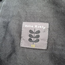 Load image into Gallery viewer, Orla Kiely Skirt Tulip High Waist Brown Purple Retro Print Lined Knee Length 10
