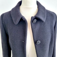 Load image into Gallery viewer, L.K. Bennett Blazer Black Wool Blend UK 12  Jacket Smart Tailored Beaded Button
