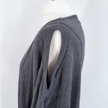 Load image into Gallery viewer, AllSaints Knit Tunic Dress Grey Cold Shoulder Silk Cotton Bago Jumper Short 12
