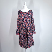 Load image into Gallery viewer, Boden Dress Jersey Pockets UK 8 Ditsy Floral Print Navy Long Sleeves Stretch

