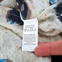 Load image into Gallery viewer, Swan Print Midi Dress Pockets WeiWei Lagenlook Cotton Viscose Casual One Size
