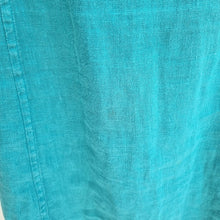 Load image into Gallery viewer, Seasalt Cornwall Skirt 100% Linen UK 10 Castle Garden Teal Blue Pockets Tulip
