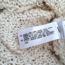 Load image into Gallery viewer, Zara Jumper Cream Textured Chunky Knit Slouchy Extra Long Sleeves Cotton Medium
